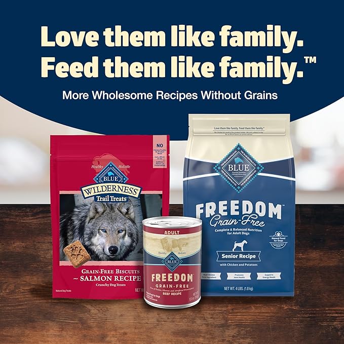 Blue Buffalo Freedom Grain-Free Wet Dog Food, Free of Glutens & Artificial Preservatives, Made With Natural Ingredients, Beef Recipe, 12.5-oz. Cans (12 Count)