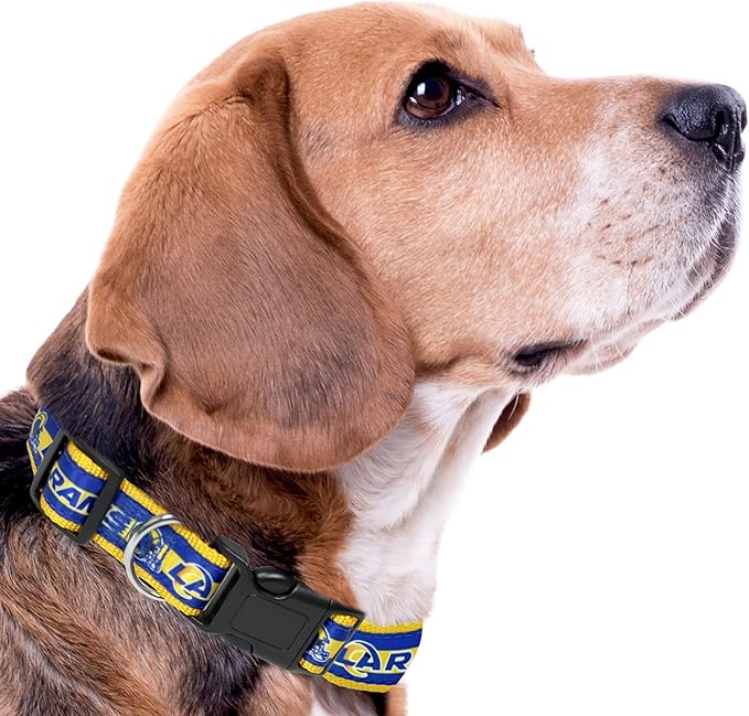 NFL PET Collar Los Angeles Rams Dog Collar, X-Large Football Team Collar for Dogs & Cats. A Shiny & Colorful Cat Collar & Dog Collar Licensed by The NFL