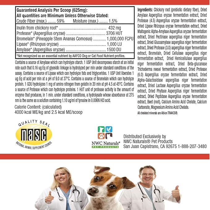 Total-Zymes- Digestive Enzymes for Dogs and Cats - Treats 365 Cups of Pet Food