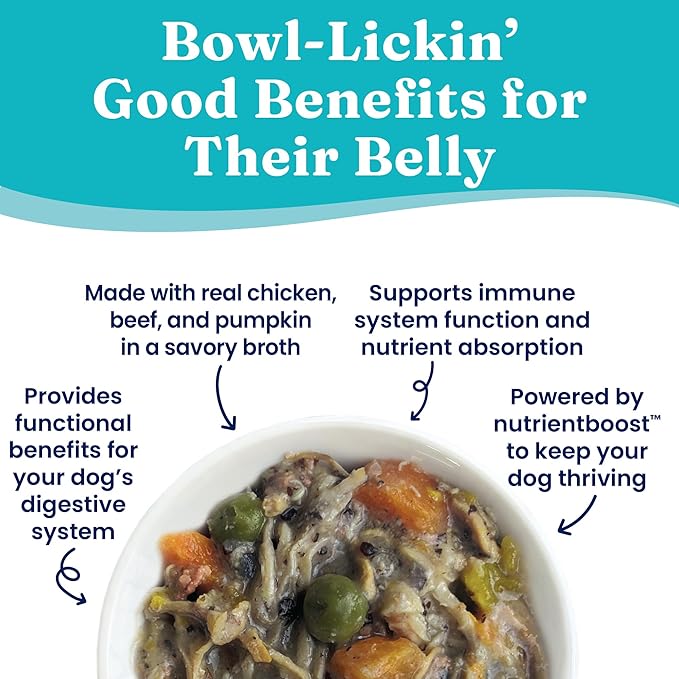 Solid Gold WET FUNCTIONAL DOG, DIGESTIVE, CHICKEN, BEEF & PUMPKIN, 3.5oz Pack of 6