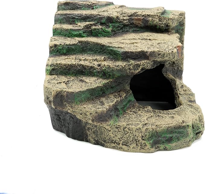 Large Resin Reptile Tank Accessories Hideouts Cave Habitat Decor for Leopard Gecko Lizards Turtle