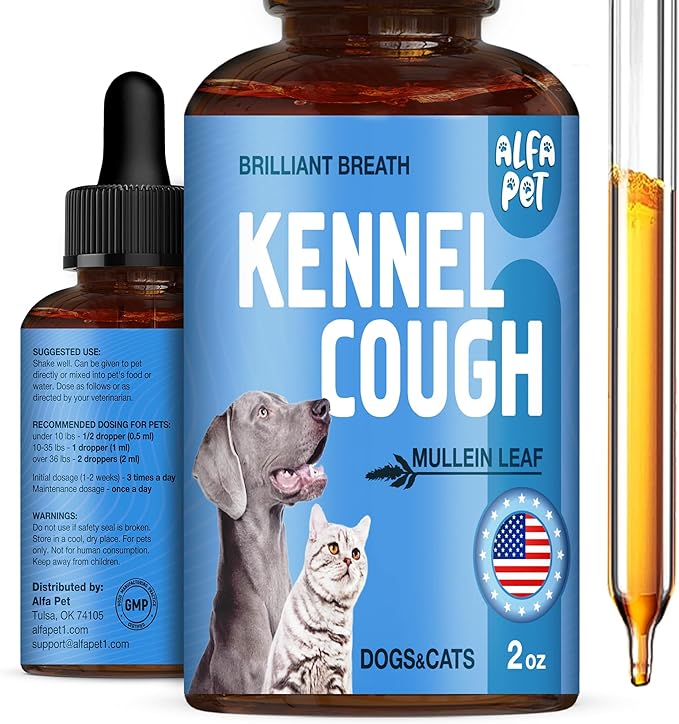 Dog Cough - Kennel Cough - Dog Allergy Relief - Supplements for Dogs & Cats Health - Allergy Relief Immune Supplement for Dogs - for Dry, Wet & Barkly