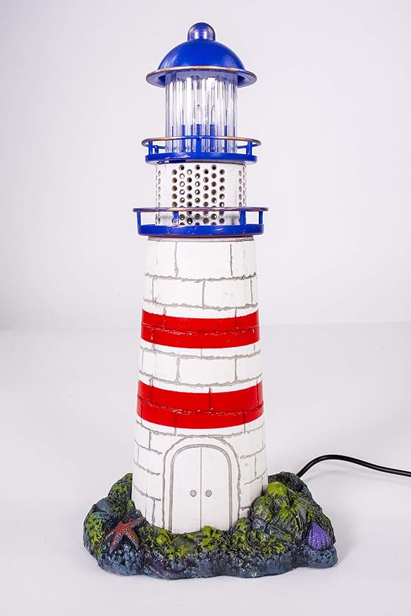 Penn-Plax Deco-Replicas LED Lighthouse Ornament - for Freshwater and Saltwater Aquariums – Fully Functioning