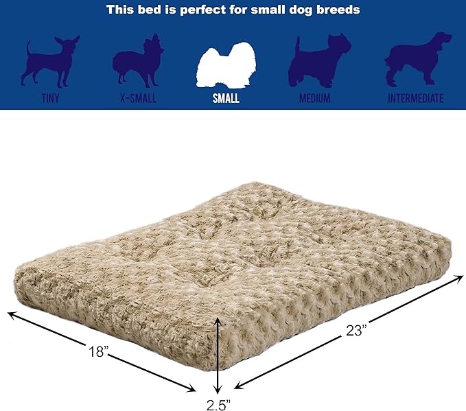 MidWest Homes for Pets Plush Ombré Swirl Dog & Cat Bed | Mocha 23L x 18W x 1.75H -Inches for Small Breeds, 24-Inch, Model:40624-STB