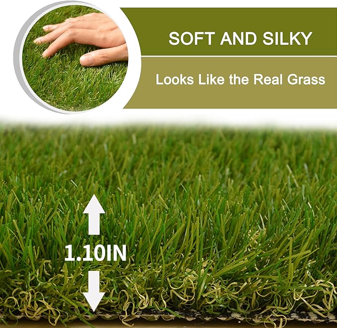 Dog Grass Large Patch Potty, Artificial Dog Grass Bathroom Turf for Pet Training, Washable Puppy Pee Pad, Perfect Indoor/Outdoor Portable Potty Pet Loo (Replacement Grass)