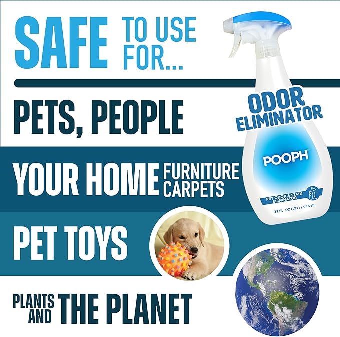 Pooph Pet Odor Eliminator Spray, Dismantles Odors - For Dogs, Cats, Urine, Furniture