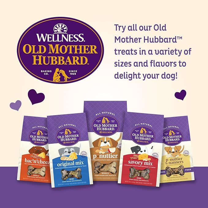Old Mother Hubbard Wellness Wholesome Indulgences Bacon, Oats & Maple Flavor Natural Dog Treats, 10 Ounce Bag