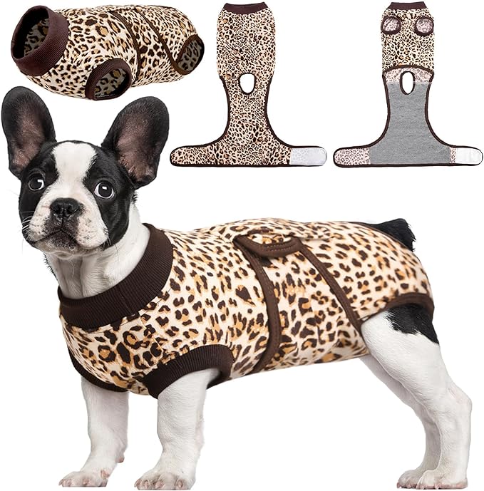 Kuoser Dog Surgery Recovery Suit, Recovery Suit for Female Male Dogs, Dog Onesie After Surgery Spay Neuter, Anti-Licking Pet Surgical Recovery Snugly Suit, Bodysuit for Abdominal Wounds Skin Disease