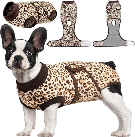 Kuoser Dog Surgery Recovery Suit, Recovery Suit for Female Male Dogs, Dog Onesie After Surgery Spay Neuter, Anti-Licking Pet Surgical Recovery Snugly Suit, Bodysuit for Abdominal Wounds Skin Disease