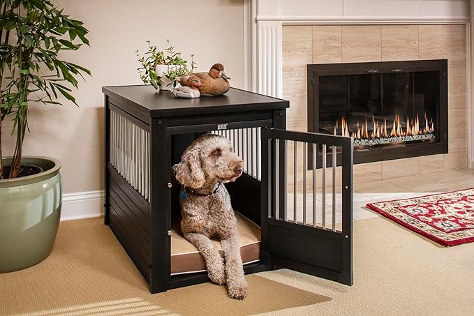 New Age Pet ecoFLEX Pet Crate/End Table, Large, Espresso