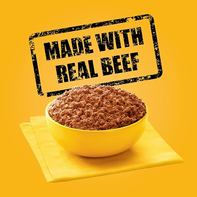 PEDIGREE CHOPPED GROUND DINNER Adult Canned Soft Wet Dog Food with Beef, 22 oz. Cans (Pack of 12)
