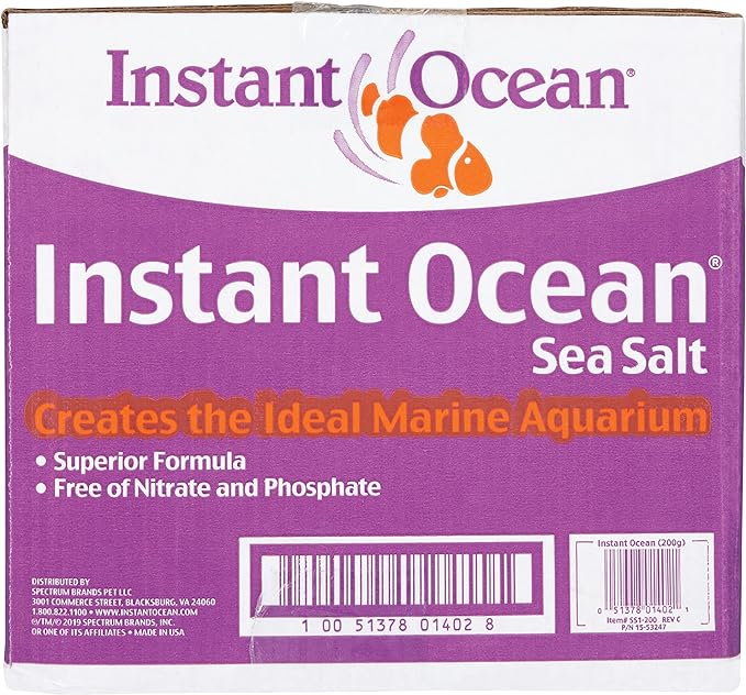 Instant Ocean Sea Salt for Marine Aquariums, Nitrate & Phosphate-Free, 200-Gallon