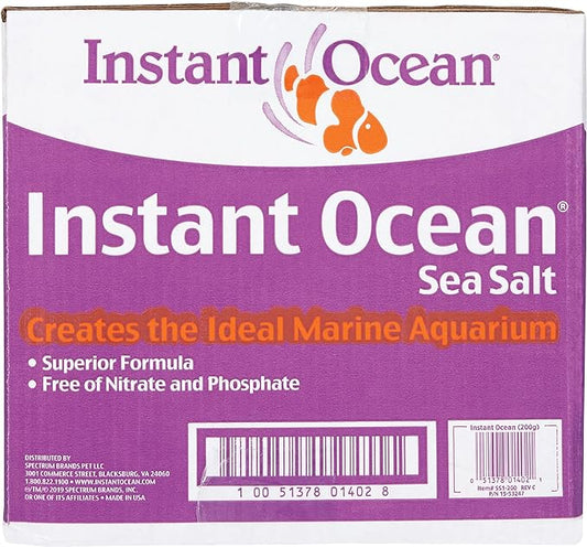 Instant Ocean Sea Salt for Marine Aquariums, Nitrate & Phosphate-Free, 200-Gallon