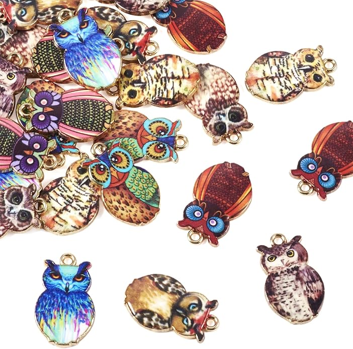 Enamel Animal Theme Charm Flower Cattle Head Cat Butterfly Fox Tortoise Charms Pendants for Earring Necklace Bracelet Keychain Jewelry Craft Making