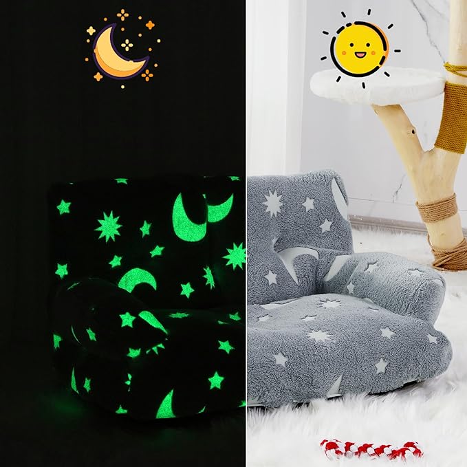 Glow-in-The-Dark Cat Couches for Indoor Cats,Pet Couch Bed with Non-slip Bottom,Pet Sofa Bed for Puppy Sleeping,Playing