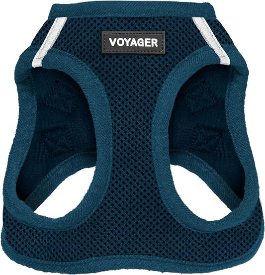 Voyager Step-in Air Dog Harness - All Weather Mesh Step in Vest Harness for Small and Medium Dogs and Cats by Best Pet Supplies - Harness (Blue), XL (Chest: 20.5-23")