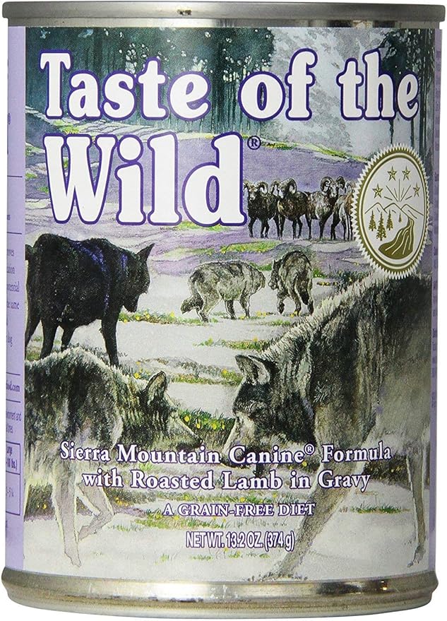 Taste of the Wild Grain-Free Canned Dog Food Variety Pack - Wetlands, Pacific Stream, High Prairie, and Sierra Mountain Pack of 12, 13.2 ounce cans by Taste of the Wild
