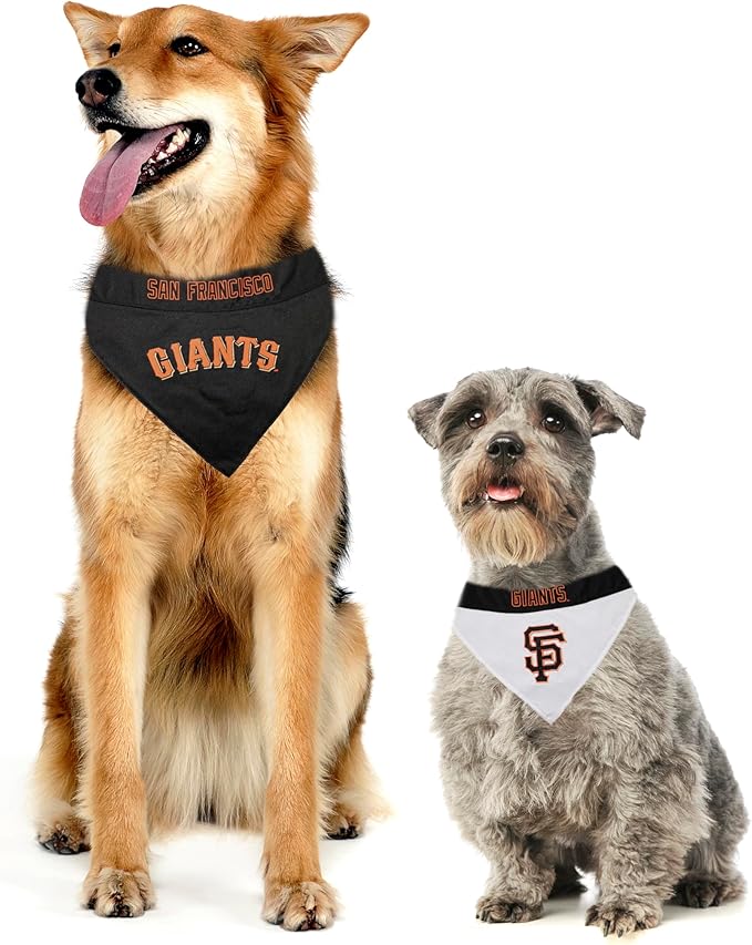 Pets First SFG-3217-L-XL MLB San Francisco Giants Reversible Pet Bandana, Large/X-Large, MLB Team Color