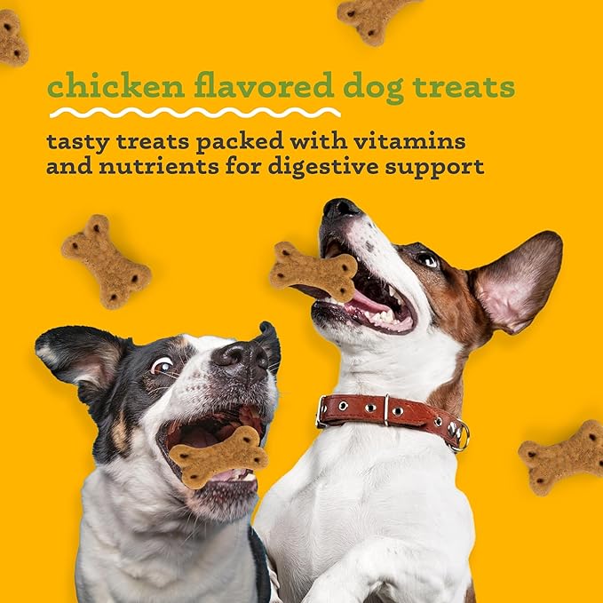 Wags & Wiggles Gentle Belly Functional Treats for Dogs, Chicken Flavor, Resealable Bag| Digestive Support | Pumpkin Dog Treats for Dogs with Sensitive Bellies, 5.5 Ounce - 4 Pack