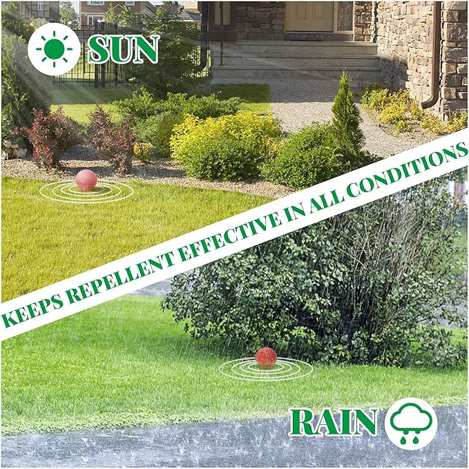 12 Pack Snake Repellent for Yard Powerful, Natural Snakes Balls for Repelling Snakes Rats and Other Pests, for Outdoor Indoor Lawn Garden Camping Fishing
