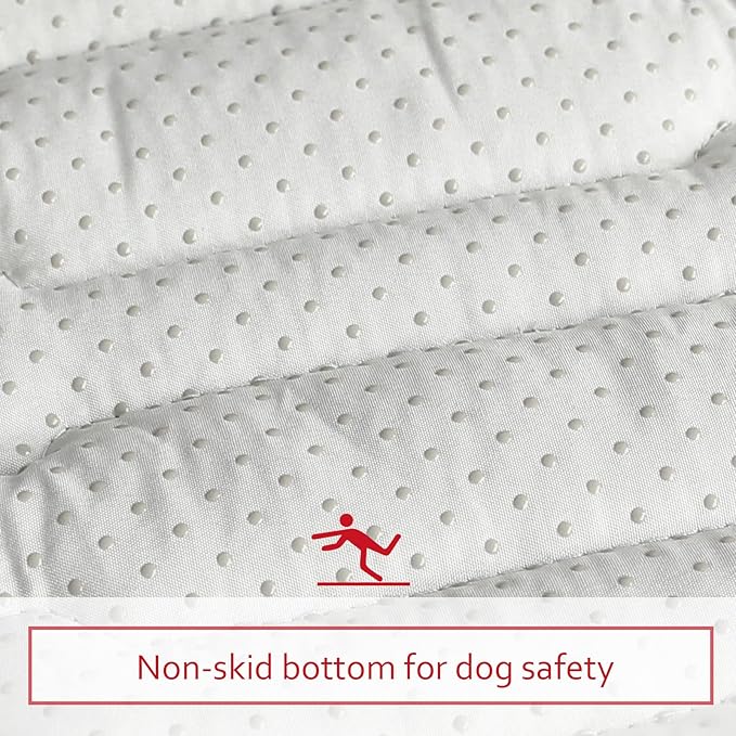 Dog Crate Mat (48" X 30"), Soft Dog Bed Mat with Cute Prints, Personalized Dog Crate Pad, Anti-Slip Bottom, Machine Washable Kennel Pad, Navy