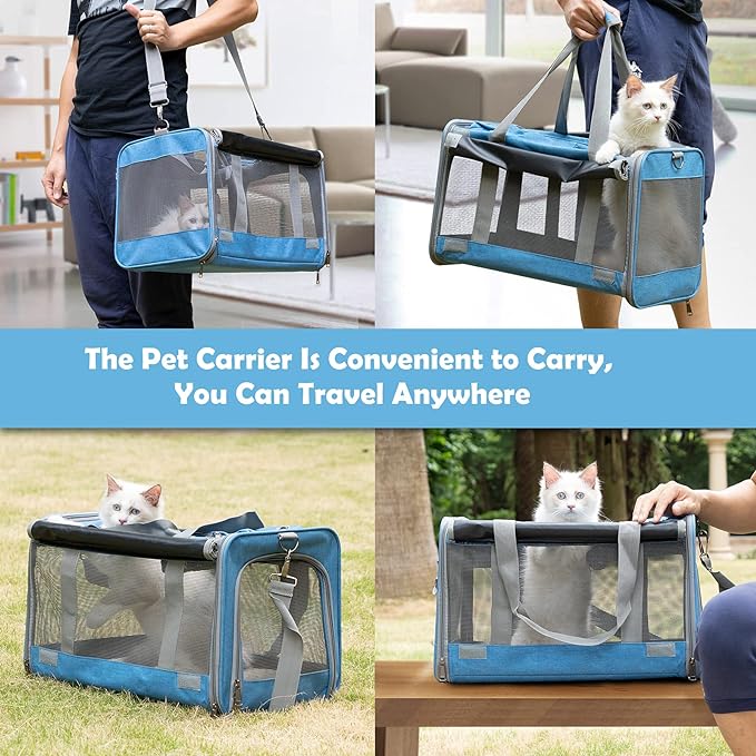 Pet Carrier for Large and Medium Cats, Soft-Sided Pet Carrier for Big Medium Cats and Puppy, Dog Carriers Cat Carriers Pet Privacy Protection Travel Carriers