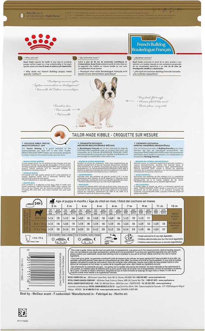 Royal Canin French Bulldog Puppy Dry Dog Food, 3 lb bag