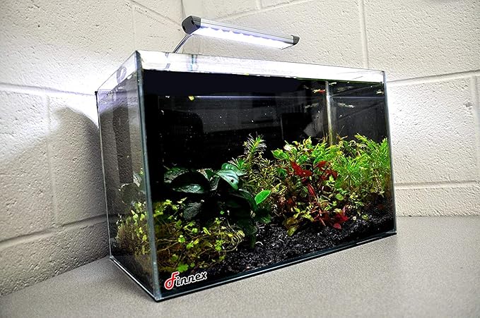 Finnex FugeRay Planted+ Aquarium LED Light Plus Moonlights, Cliplight, Silver
