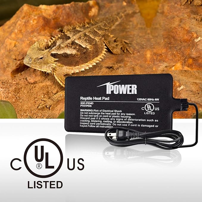 iPower Reptile Heat Pad 4W/8W/16W/24W Under Tank Terrarium Warmer Heating Mat and Digital Thermostat Controller for Turtles Lizards Frogs and Other Small Animals, Multi Sizes