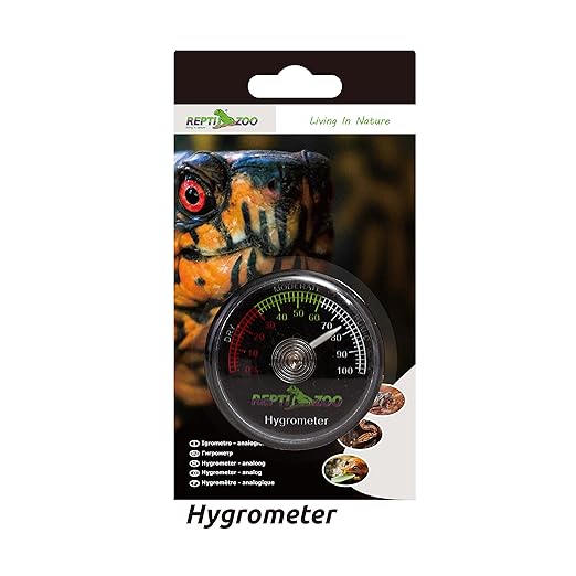 REPTI ZOO Reptile Terrarium Hygrometer,Dial Gauges Pet Rearing Box Hygrometer