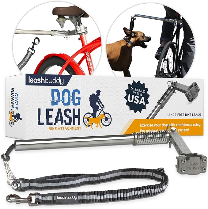 Bike Attachment for Dogs, Perfect for Dog Lovers Exercising, Safe Hands Free Rides, Bike Dog Leash, Bike Dog Leash Attachment, Patented