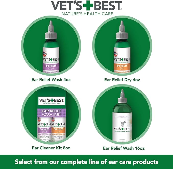 Vet's Best Dog Ear Relief Wash, 4 oz