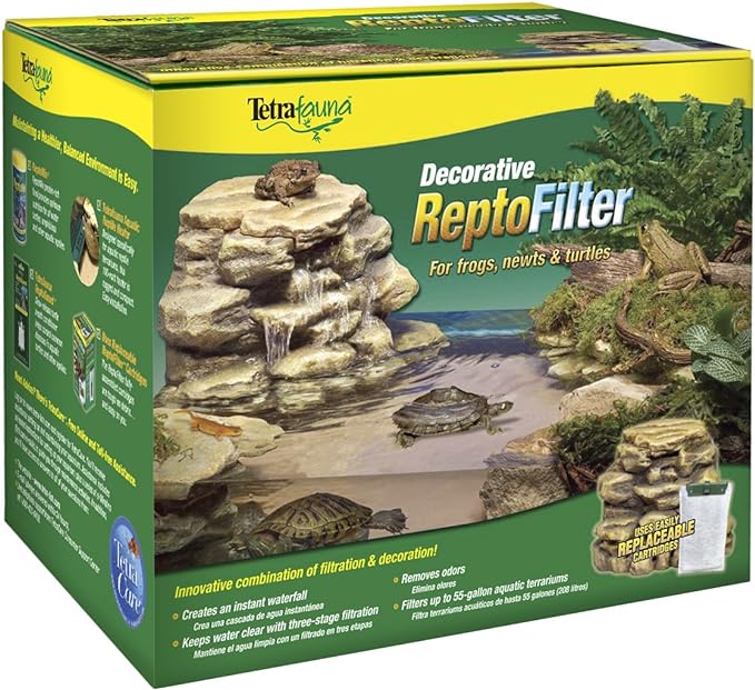 Tetra Decorative ReptoFilter, Terrarium Filtration, Keeps Water Clear