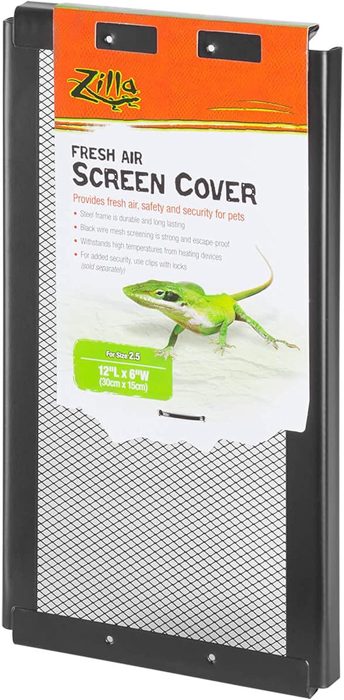 Zilla Reptile Terrarium Covers Fresh Air Screen, 12x6-inch