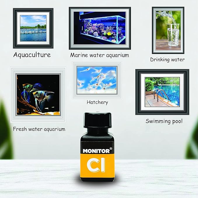 Monitor Chlorine Test KIT (250 Tests) - Monitor Aquarium and aquaculture Water Quality