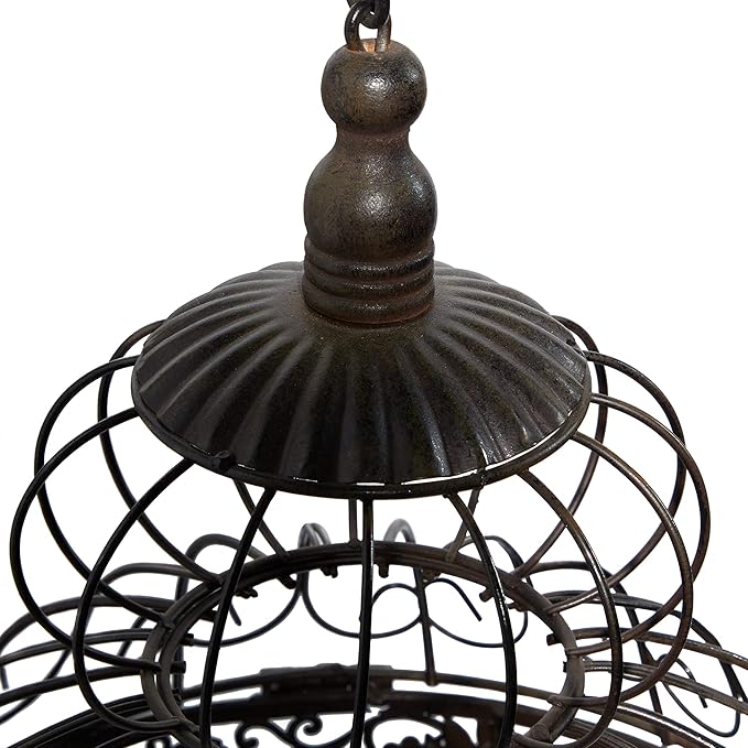Deco 79 55122 Benzara Victorian Style Bird Cage, 47" H/14 W, Black