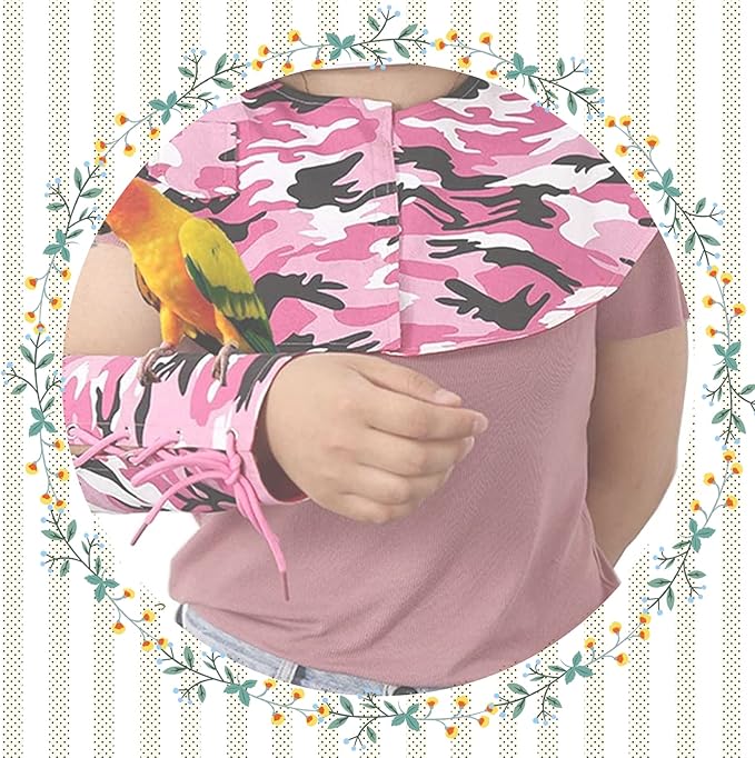 Bonaweite Pet Bird Shoulder Poop Protector, Anti-Bite Shoulder Pad Diaper Shawl for Parrot, Protective Anti-Scratch Arm Guard for Macaw African Budgies Parakeet Agapornis Fischeri Cockatiel Lovebird