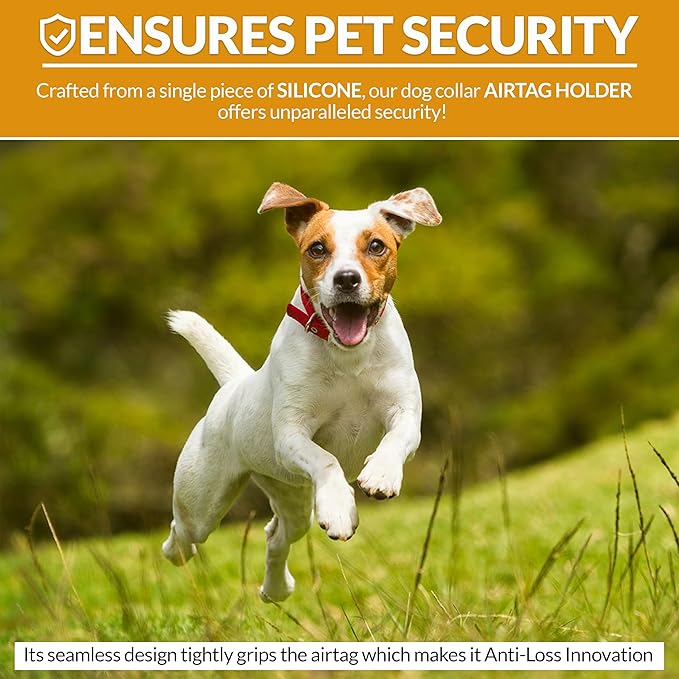 Png Silicone Airtag Holder for Dog Collar - 2 Pack | Serving as a Dog GPS Tracker Case | Holder for AirTag Dog Collar | Waterproof Airtag Holder | Dog Apple Airtag Holder | Secure Dog Tracker (Black)