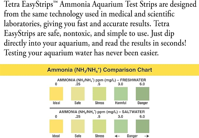 Tetra EasyStrips Complete Kit 25, 6 in1 Testing Strips and 25 Ammonia Testing Strips