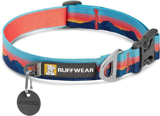 Ruffwear, Crag Dog Collar, Reflective and Comfortable Collar for Everyday Use, Sunset, 11"-14"