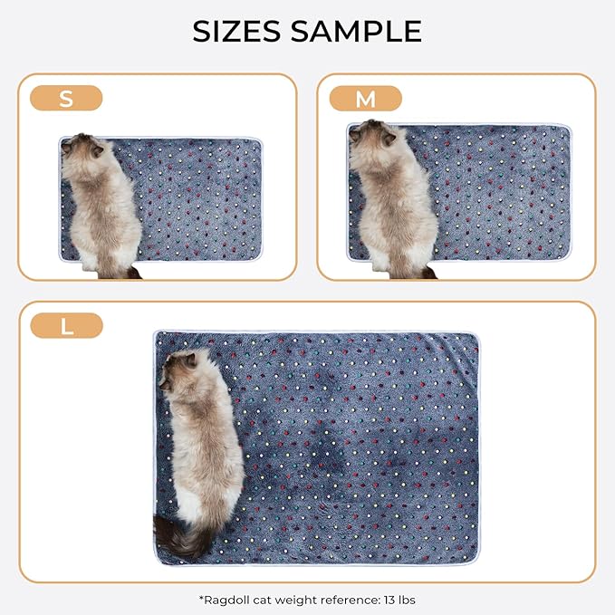 Luciphia 1 Pack 3 Blankets Super Soft Cute Dot Pattern Pet Blanket Flannel Throw for Dog Puppy Cat Dot Small(23x16), Blue