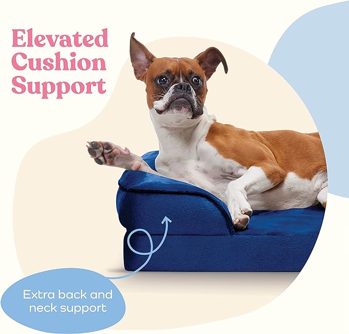 Orthopedic Sofa Dog Bed - Ultra Comfortable Dog Bed for X-Large Dogs - Breathable & Waterproof Pet Bed- Egg Foam Sofa Bed with Extra Head & Neck Support - Removable Washable Cover with Nonslip Bottom.