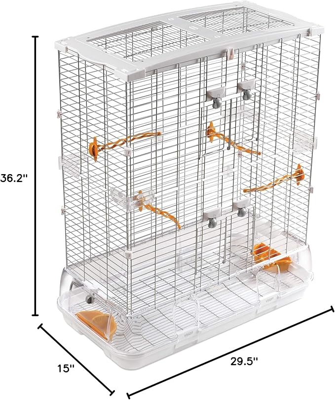 Vision L12 Wire Bird Cage, Bird Home for Lovebirds and Cockatiels, Tall Large, 83315