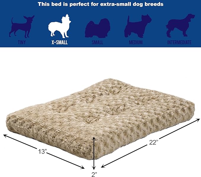 Midwest Homes for Pets Deluxe Dog Beds | Super Plush Dog & Cat Beds Ideal for Dog Crates | Machine Wash & Dryer Friendly, 1-Year Warranty