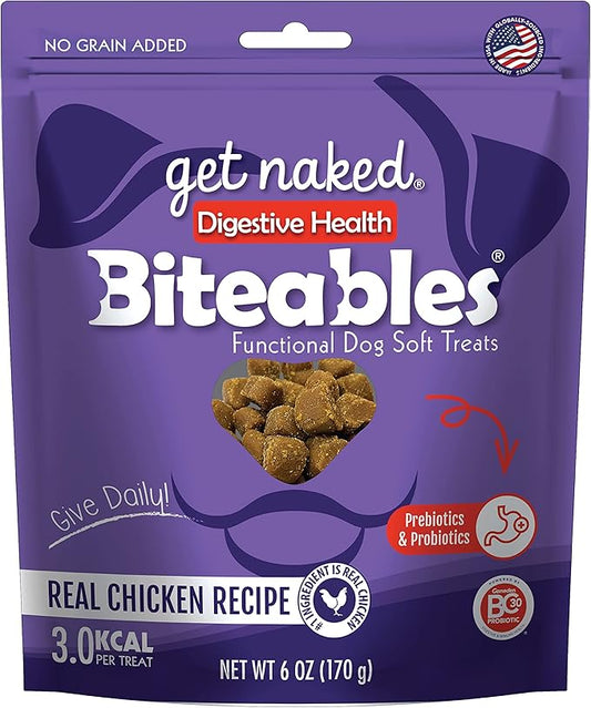 Get Naked Biteables Digestive Health Soft Dog Treats, 6 Oz Bag