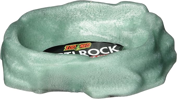 Zoo Med Reptile Rock Water Dish, Medium,Black