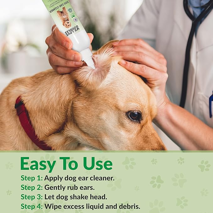 We Love Doodles Organic Dog Ear Cleaner | Ear Wash for Dogs | Made in USA | Natural | Clean Ear Drops | Prevents Infection, Itching & Odor | Puppy Ear Cleanser | Pet Cleaning Ears Solution