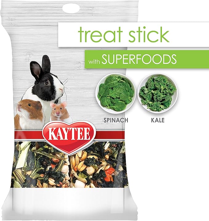 Kaytee Small Animal Treat Stick with Superfoods, Spinach & Kale, 5.5 oz