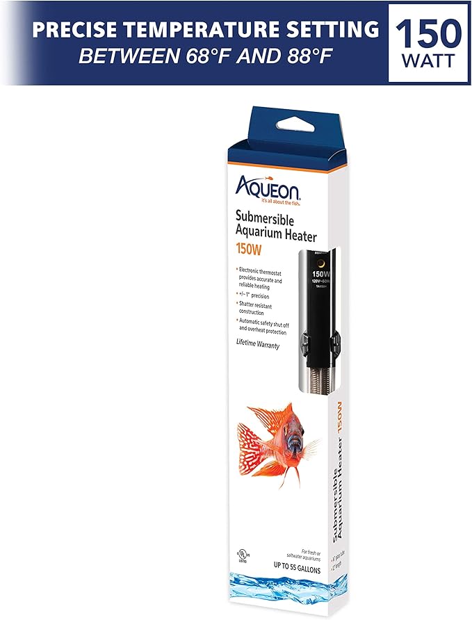 Aqueon Submersible Aquarium Heater 150 Watts