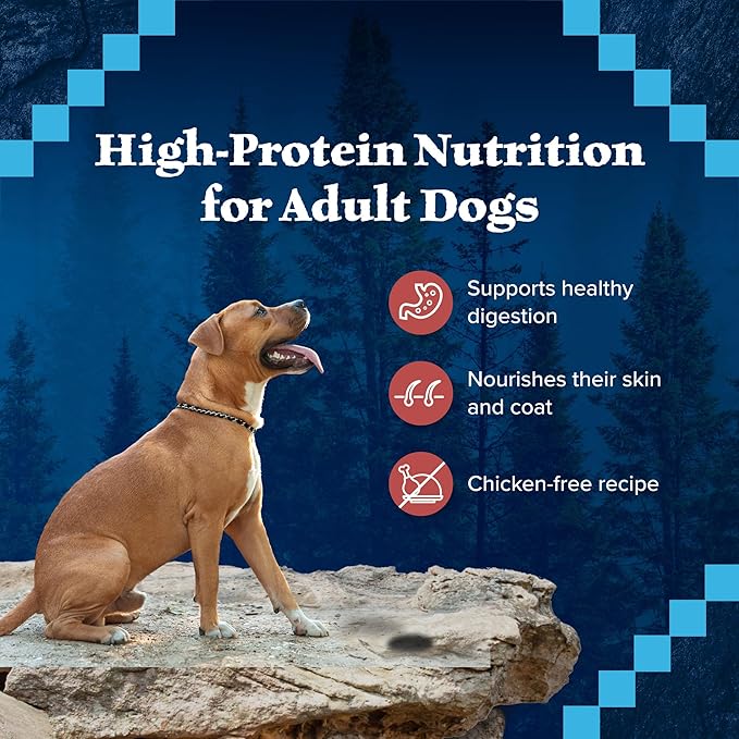 Blue Buffalo Wilderness Rocky Mountain Recipe High Protein, Natural Adult Wet Dog Food, Red Meat 12.5-oz cans (Pack of 12)